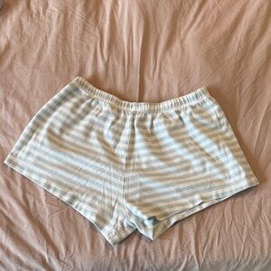 Daily Drills Striped Cotton Mini Shorts